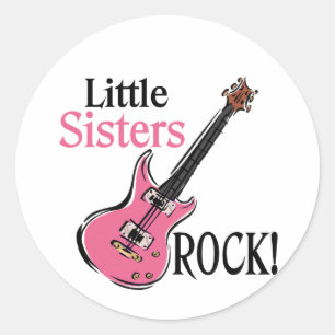 Adesivo Redondo Little Sisters Rock