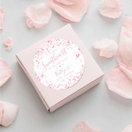 Adesivo Redondo Little Sweetheart Valentine's Day Baby Shower