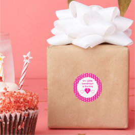 Adesivo Redondo Little Swetheart Birthday