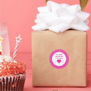 Adesivo Redondo Little Swetheart Birthday
