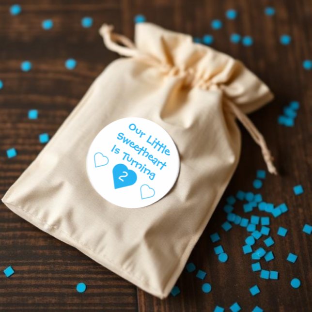 Adesivo Redondo Little Swetheart Birthday (Criador carregado)