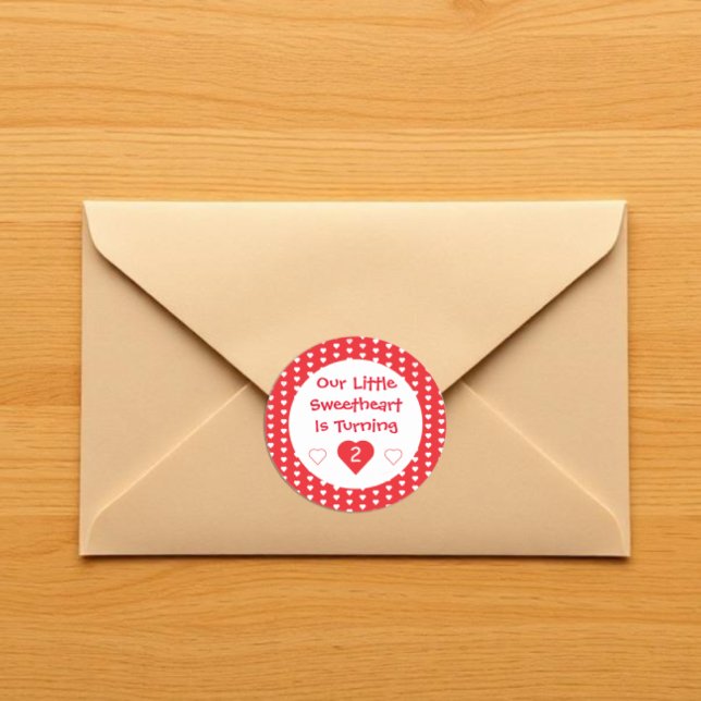 Adesivo Redondo Little Swetheart Toddler Birthday (Criador carregado)