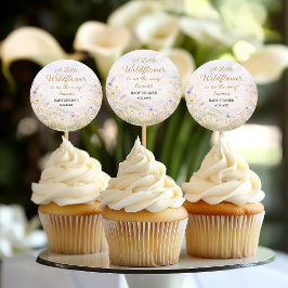 Adesivo Redondo Little Wildflower Pastel Meadow Spring Floral