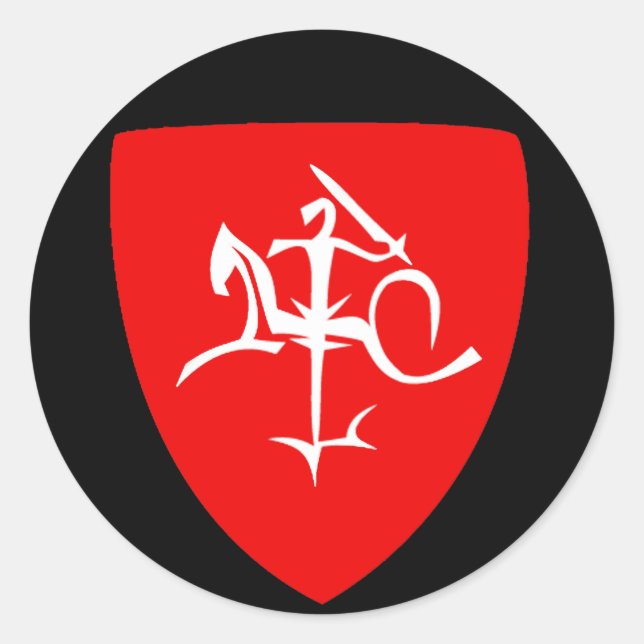 Adesivo Redondo Lituânia Vytis Naujoji Lietuva (Frente)