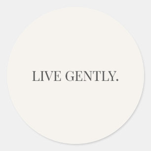 Adesivo Redondo Live Gently – Série Soft Living