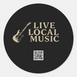Adesivo Redondo Live Local Music Sticker