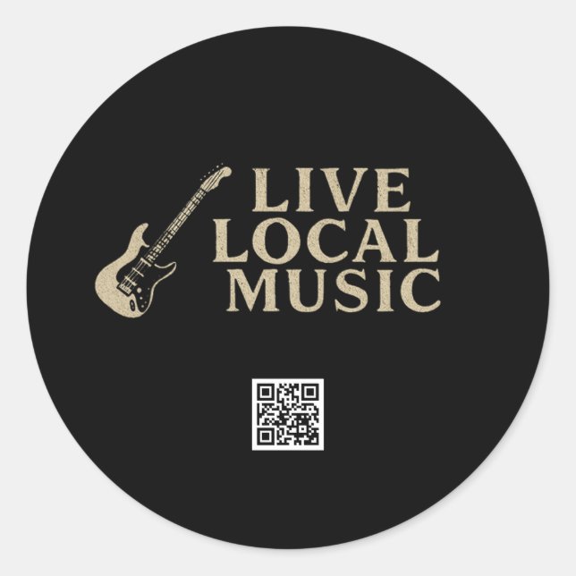 Adesivo Redondo Live Local Music Sticker (Frente)