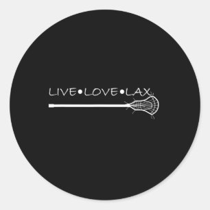 Adesivo Redondo Live Love Lax Lacrosse Com Design De Wand Para Mul