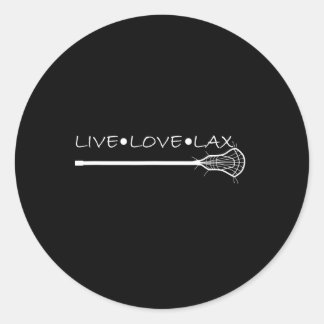 Adesivo Redondo Live Love Lax Lacrosse Com Design De Wand Para Mul