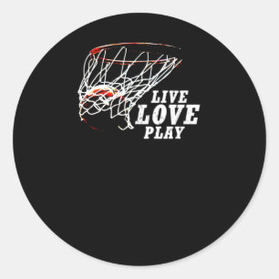 Adesivo Redondo Live Love Play Basball Por Subgirl