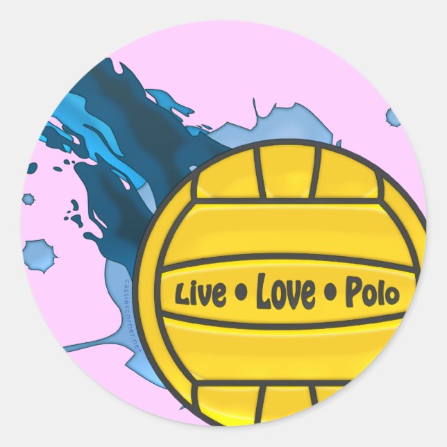 Adesivo Redondo Live Love Polo - Stickers (Frente)