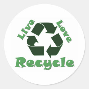 Adesivo Redondo Live Love Reciclar