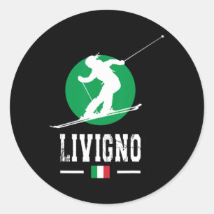 Adesivo Redondo Livigno Itália Ski Resort Alps (Alps) Souve Italia