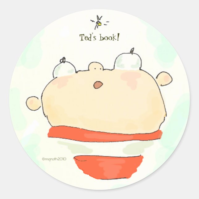 Adesivo Redondo livrinho do menino buzz (Frente)