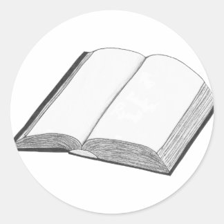 Adesivo Redondo Livro