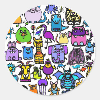 Adesivo Redondo "livro alfabético" - Stickers