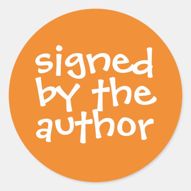 Adesivo Redondo Livro Assinado Pela Promo Do Autor (Frente)