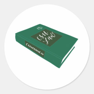 Adesivo Redondo Livro de Casos de Escola de Direito - CSU Law