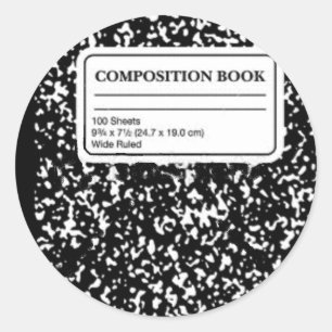 Adesivo Redondo Livro de Composição/Professora Estudante