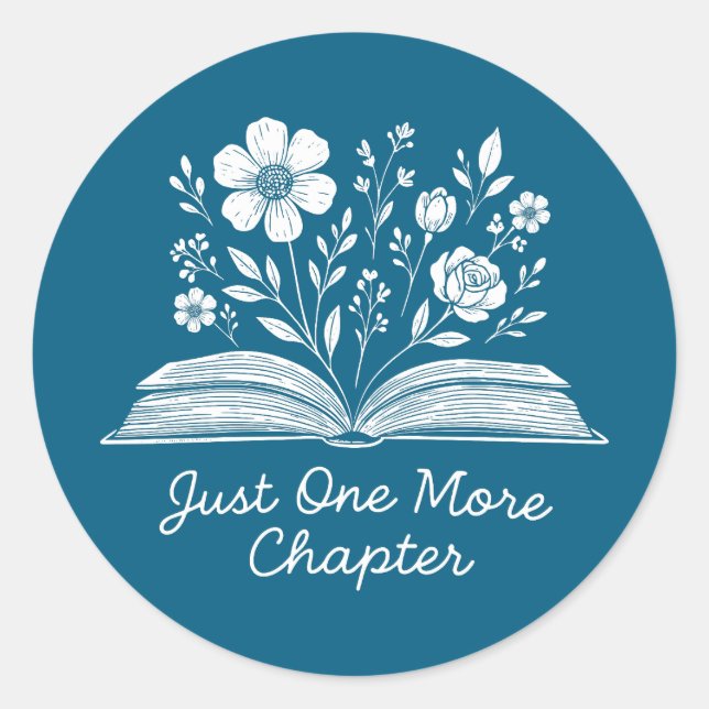 Adesivo Redondo Livro de flores silvestres (Frente)