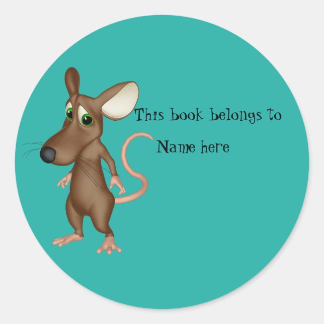 Adesivo Redondo Livro "Este Livro Pertence A" (Frente)