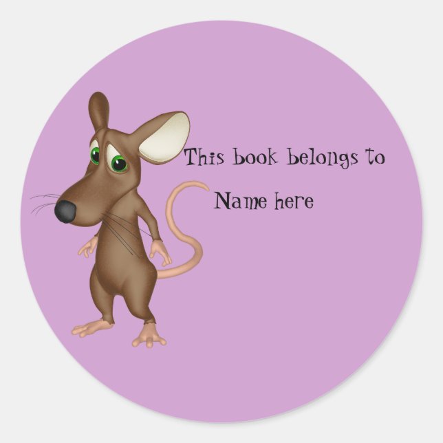 Adesivo Redondo Livro "Este Livro Pertence A" Stickers (Frente)
