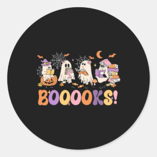Adesivo Redondo Livro Fantástico Engraçado Lendo Livros De Hallowe