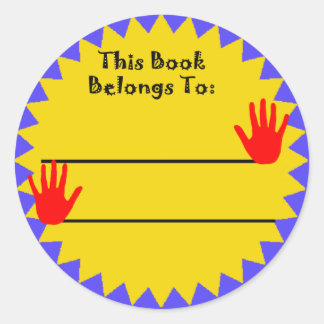 Adesivo Redondo Livro Pertence ao Sticker