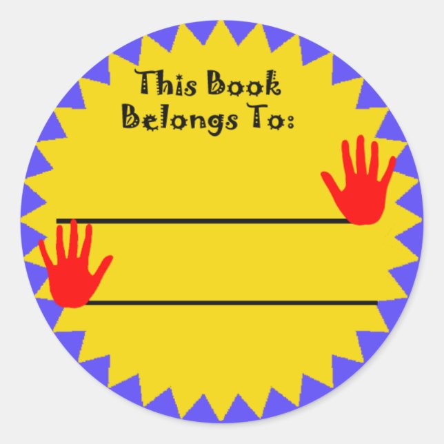 Adesivo Redondo Livro Pertence ao Sticker (Frente)