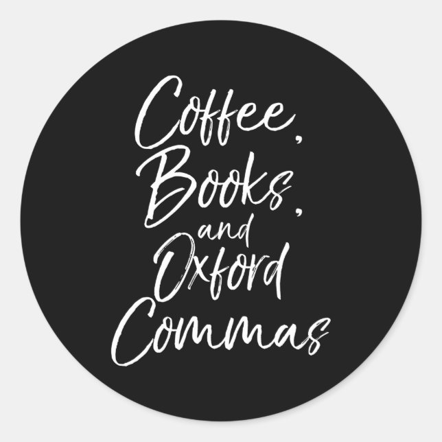 Adesivo Redondo Livros De Café De Professores Ingleses E Oxford Co (Frente)