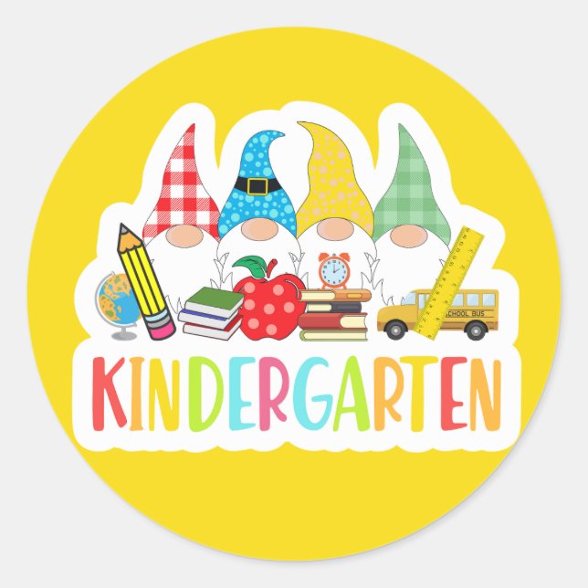 Adesivo Redondo Livros de ônibus do infantário da escola dos gnomo (Frente)