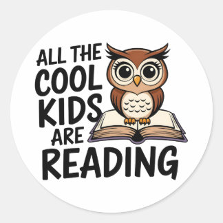 Adesivo Redondo Livros dos “Cool Kids”
