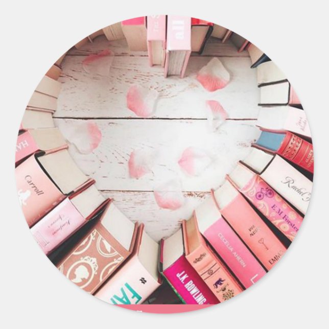 Adesivo Redondo Livros Fazem Você Brilhar (Frente)