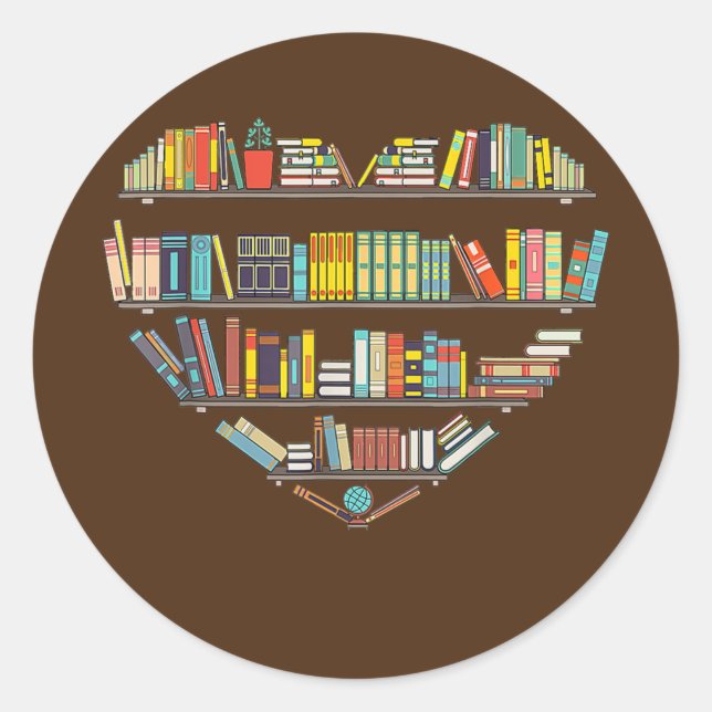 Adesivo Redondo Livros legal Lendo Homens Livro Literacia Sobre Mu (Frente)