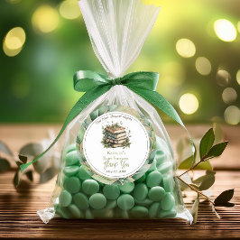 Adesivo Redondo Livros Nosso Próximo Chá de fraldas Do Capítulo Ob