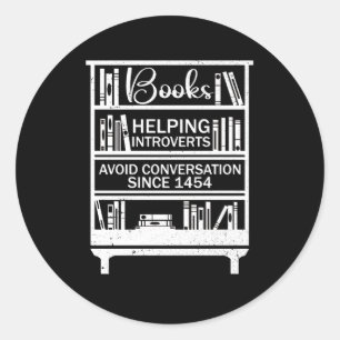 Adesivo Redondo Livros Que Ajudam Os Introdutores A Evitar O Livro
