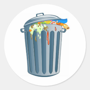 Adesivo Redondo Lixo