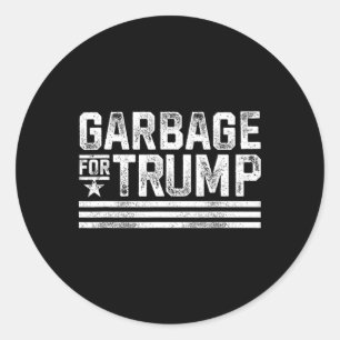 Adesivo Redondo Lixo da Campanha de Trump 2024 Lixo Trump Vintage
