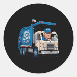 Adesivo Redondo Lixo Para Trump Fazer Excelente De Lixo Americano