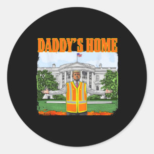 Adesivo Redondo Lixo Para Trump Funny Home Trump Rosa 20