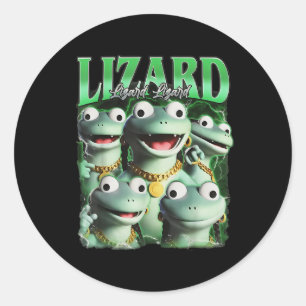 Adesivo Redondo Lizard Lizard Lizard Funny Meme Lizard Bootleg Wei