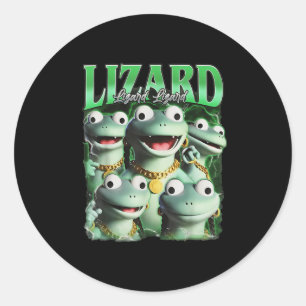 Adesivo Redondo Lizard Lizard Lizard Funny Meme Lizard Bootleg Wei