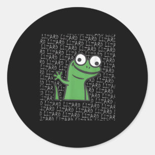 Adesivo Redondo Lizard Lizard Lizard Funny Weirdcore Animal Meme G