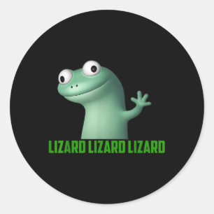 Adesivo Redondo Lizard Meme Lizard Lizard - Gráfico Engraçado