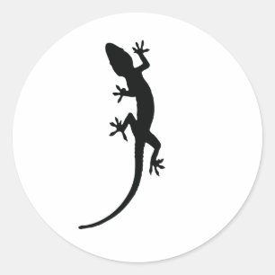 Adesivo Redondo Lizard Silhouette