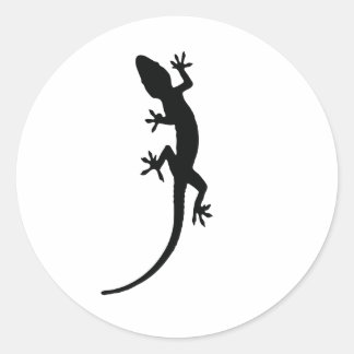 Adesivo Redondo Lizard Silhouette