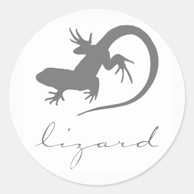 Adesivo Redondo Lizard Silhouette Stickers (Frente)
