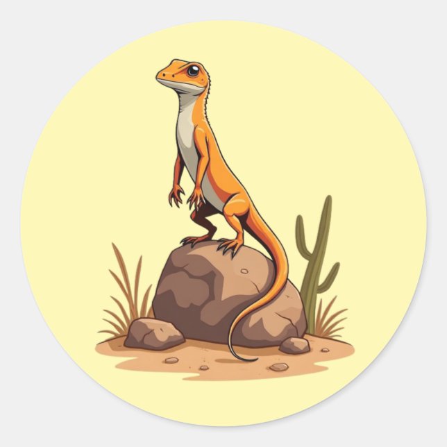 Adesivo Redondo Lizard Vibes (Frente)