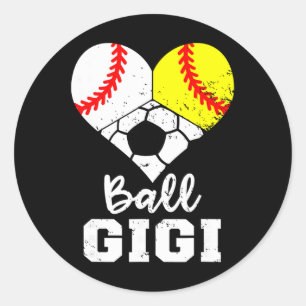 Adesivo Redondo Ll Gigi Coração Engraçado Venda Macio ll Futebol G