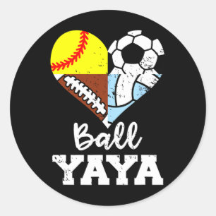 Adesivo Redondo Ll Yaya Futebol Péll Softll Voleill Jogador Yaya